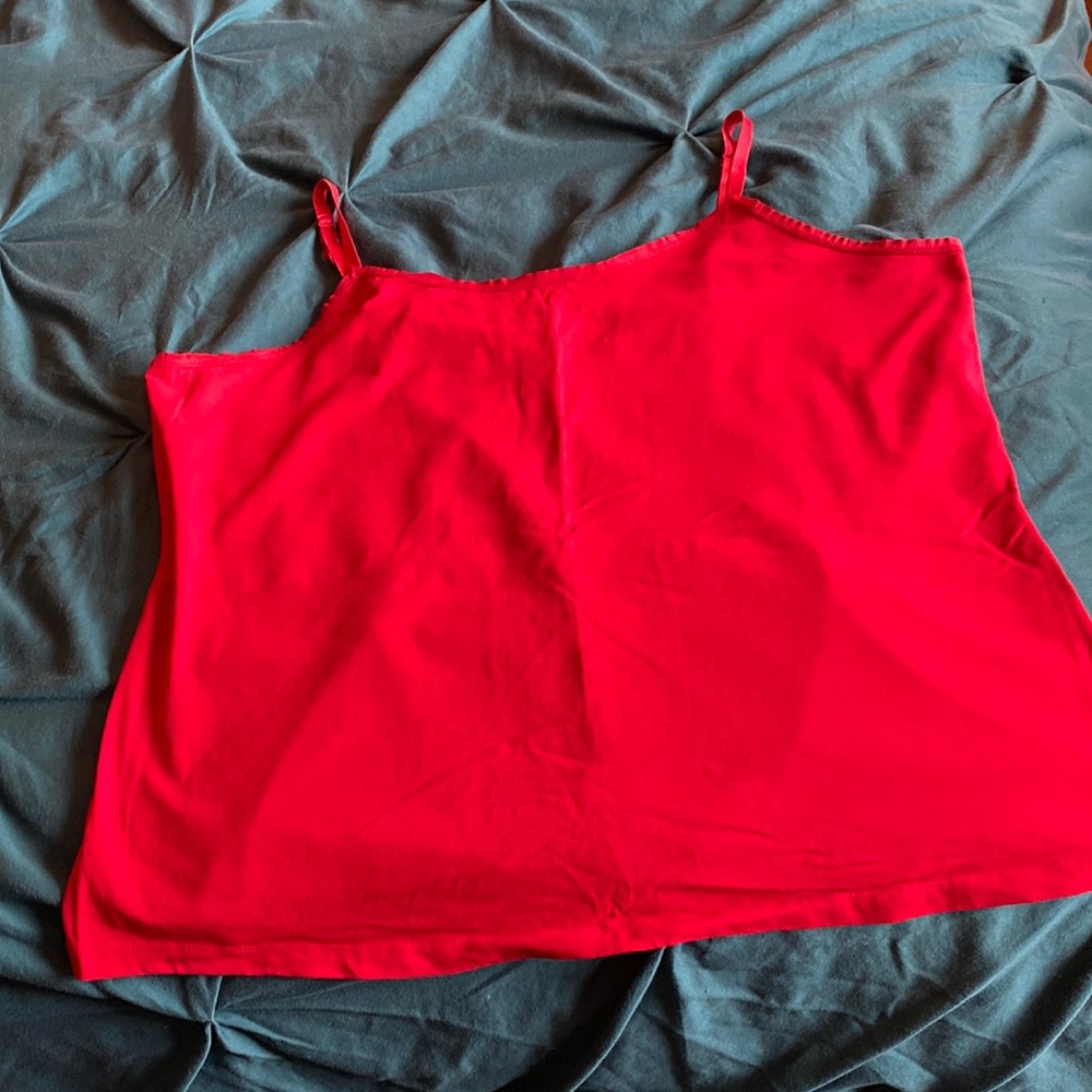 Red spaghetti strap camisole
